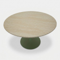 Table à manger ronde en MDF et fer Stoccolma
