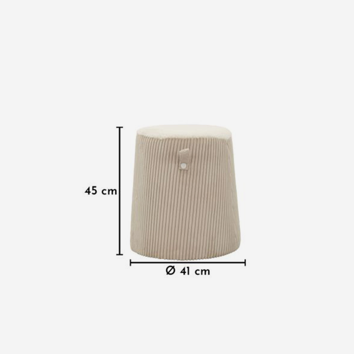 Puf con almacenaje tapizado cónico para salón Dublino cone
