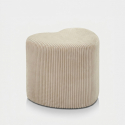 Gepolsterter Herz-Pouf aus Polyester Heart Dublino