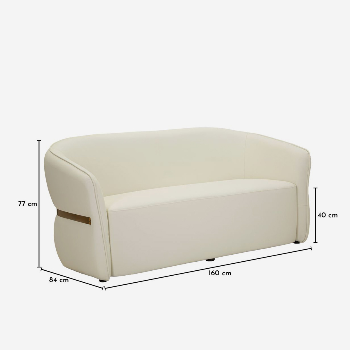 Gepolstertes PU-Sofa 160 cm für das Wohnzimmer Minsk