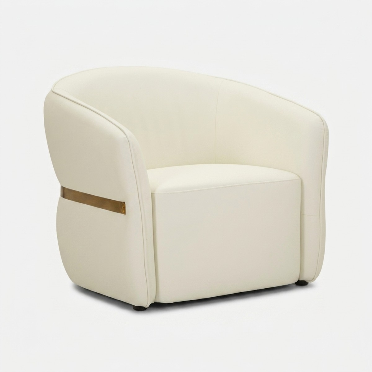 Sillón tapizado en ecopiel para salón Minsk