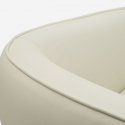 Sillón tapizado en ecopiel para salón Minsk