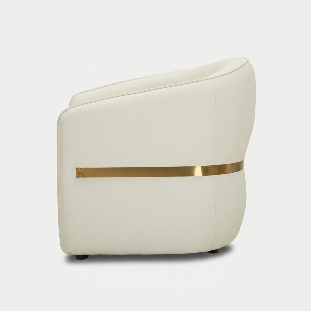 Sillón tapizado en ecopiel para salón Minsk
