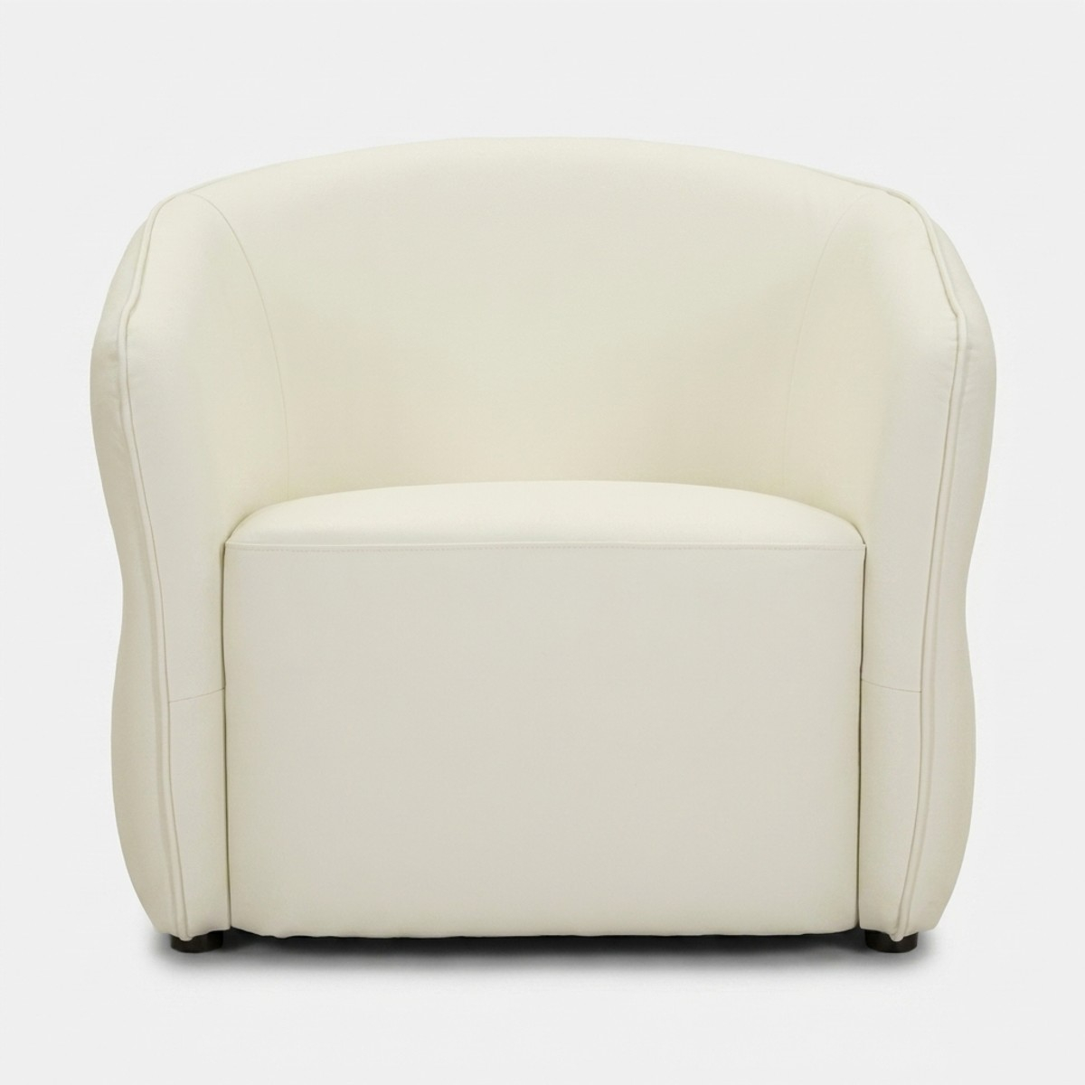 Sillón tapizado en ecopiel para salón Minsk