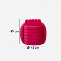 Puf tapizado de terciopelo para salón Softy