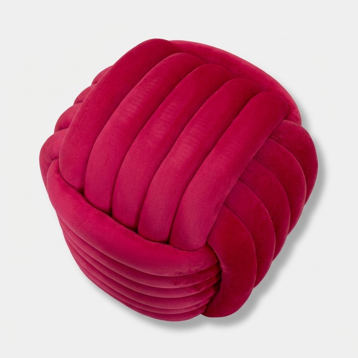 Puf tapizado de terciopelo para salón Softy
