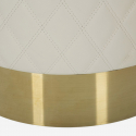 Puf redondo acolchado con base de metal Sharon redondo