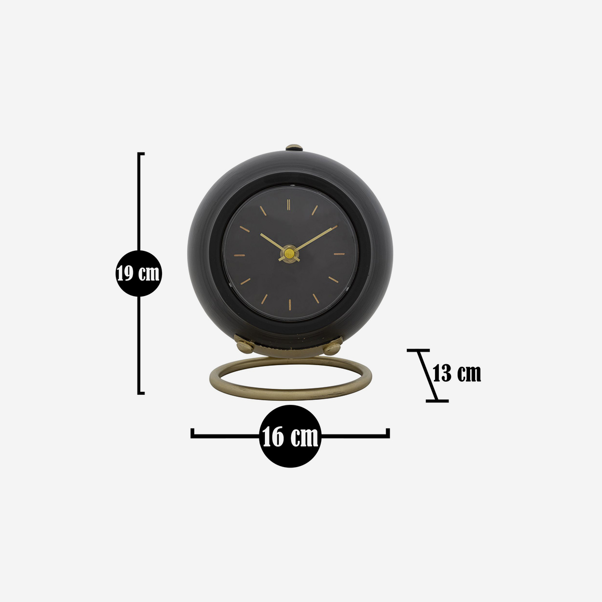 Reloj de sobremesa de metal y plástico Ball