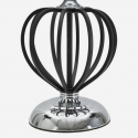 Lampada da tavolo in metallo e tessuto Darky Silver 44