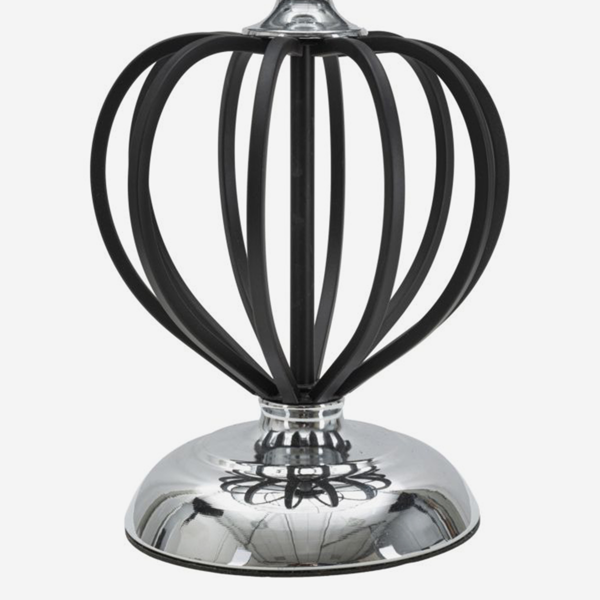 Lámpara de mesa de metal y tela Darky Silver 44