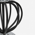 Lampada da tavolo in metallo e tessuto Darky Silver 44