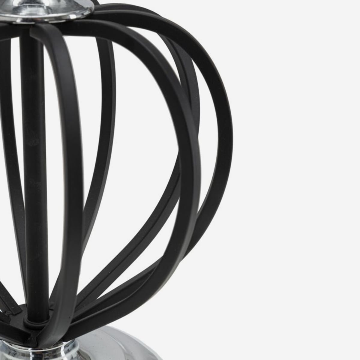 Lámpara de mesa de metal y tela Darky Silver 44
