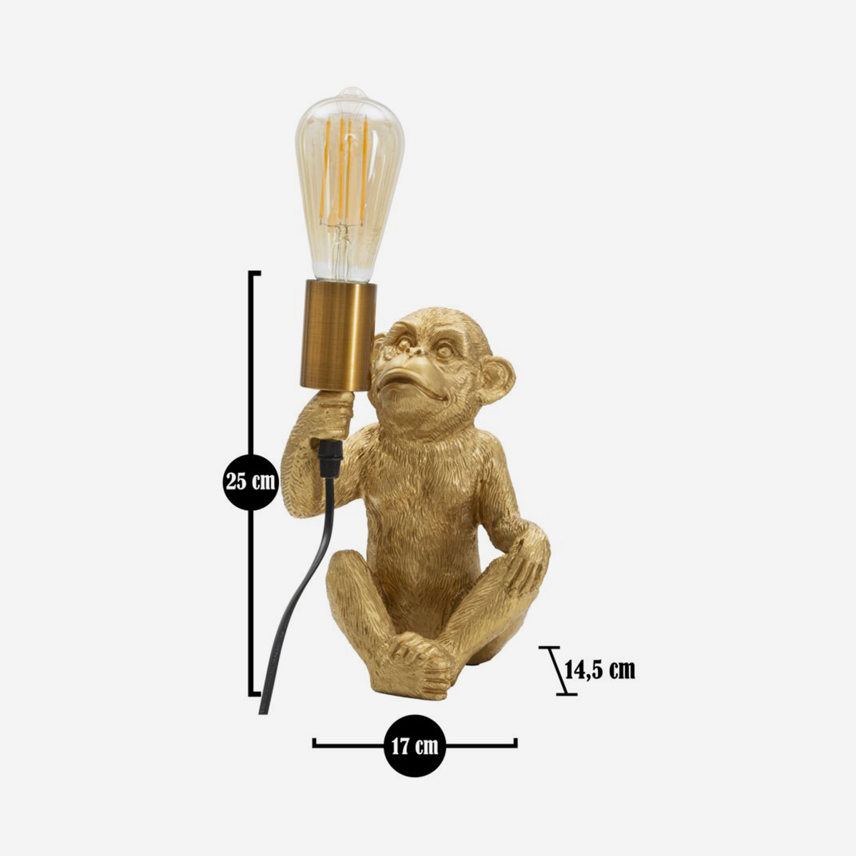 Lampada da tavolo decorativa in poliresina Monkey