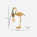 Lámpara de mesa decorativa de resina Flamingo