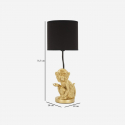 Lámpara de mesa decorativa con pantalla Scimmia Seduta