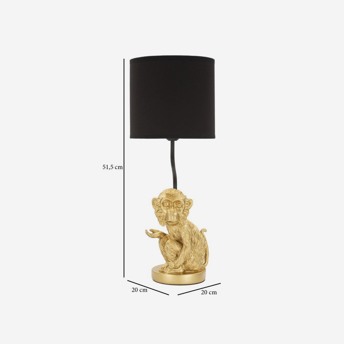 Lámpara de mesa decorativa con pantalla Scimmia Seduta