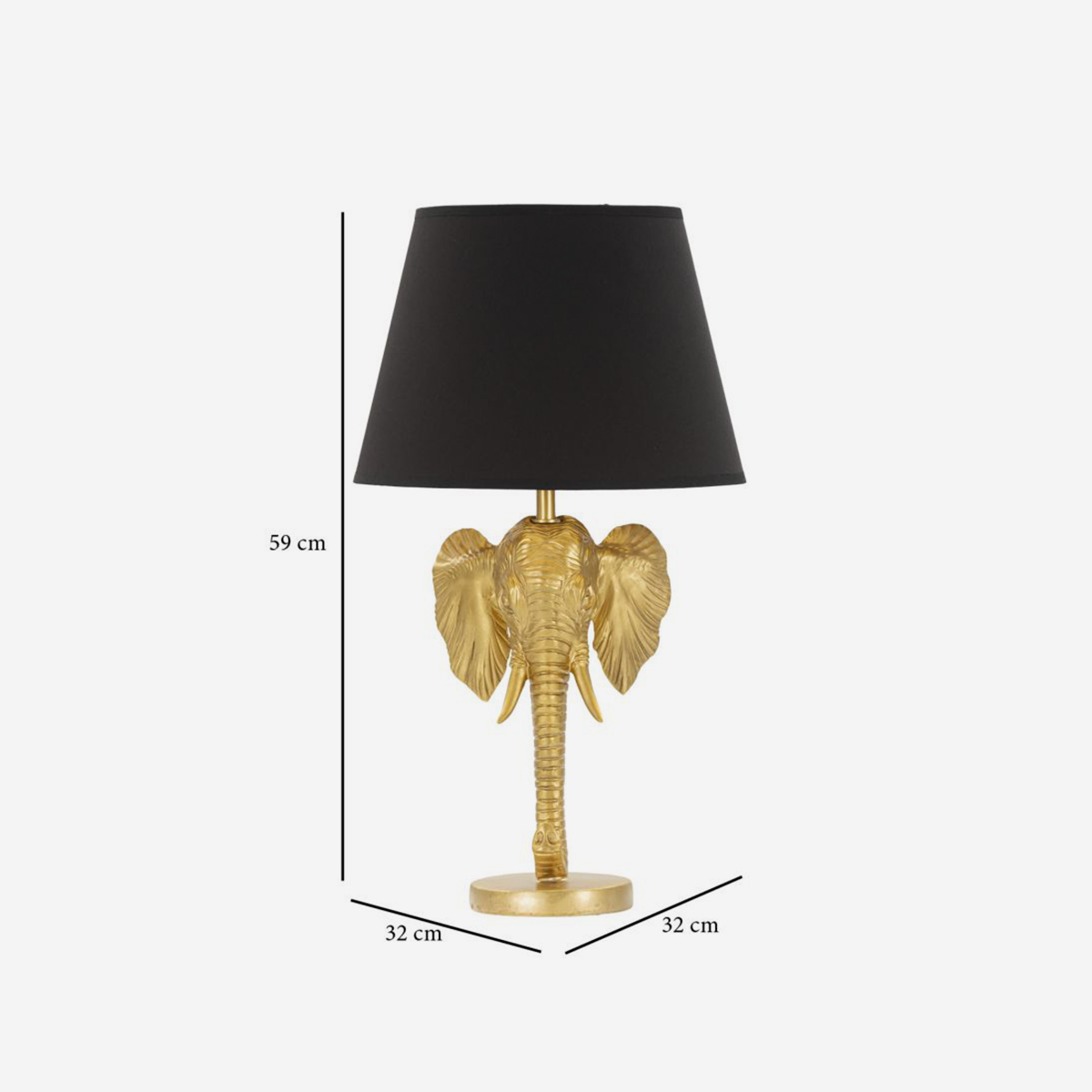 Lampada da tavolo decorativa con paralume Elefante 59