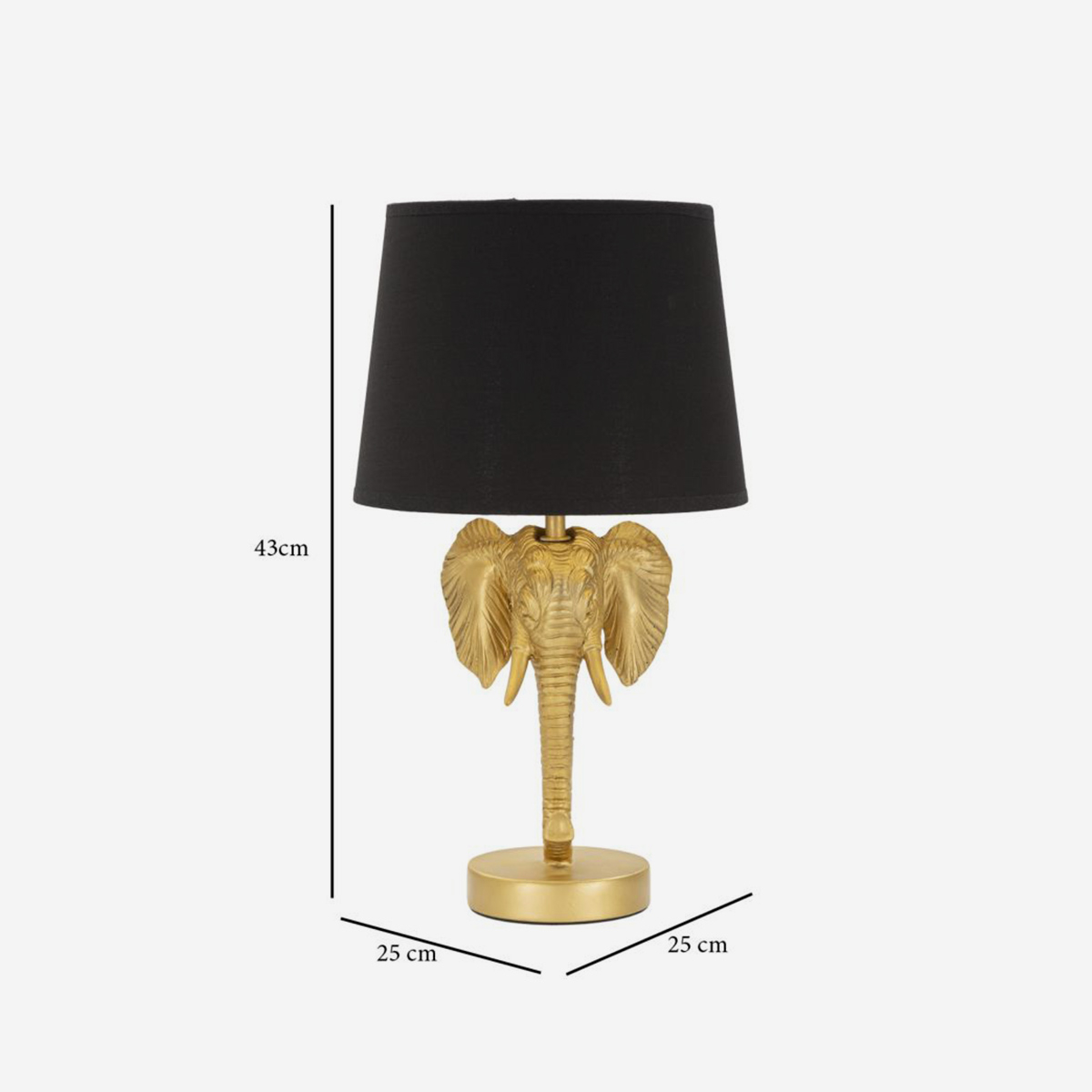 Lampada da tavolo decorativa con paralume Elefante 43