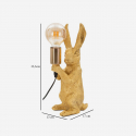 Lámpara de mesa decorativa de resina con forma de conejo Rubbit