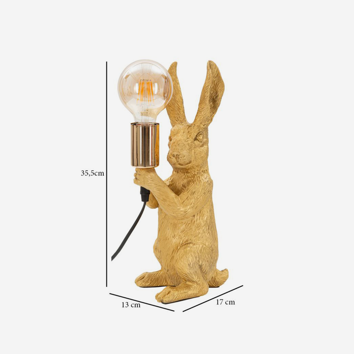 Lámpara de mesa decorativa de resina con forma de conejo Rubbit