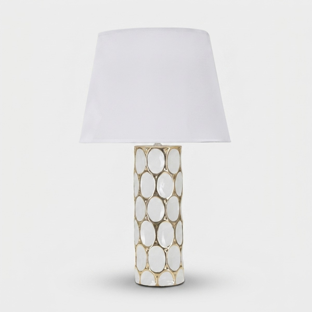Lampada da tavolo in ceramica con paralume Glam Carv