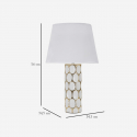 Lampada da tavolo in ceramica con paralume Glam Carv
