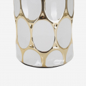 Lampada da tavolo in ceramica con paralume Glam Carv