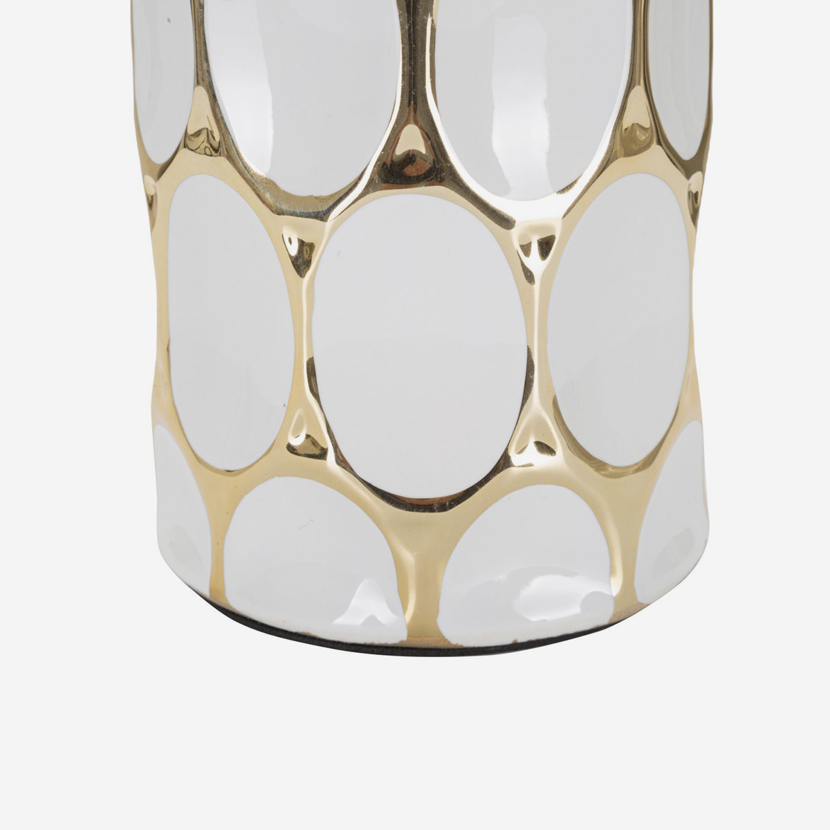 Lampada da tavolo in ceramica con paralume Glam Carv