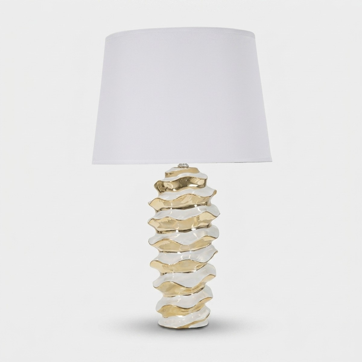 Lampada da tavolo in ceramica e tessuto Glam Space