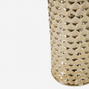 Lampada da tavolo in ceramica con paralume Glam gold