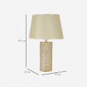 Lámpara de mesa de cerámica con pantalla Glam gold