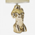 Lámpara de mesita de noche de cerámica con pantalla Glam Man