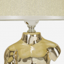 Lámpara de mesita de noche de cerámica con pantalla Glam Man