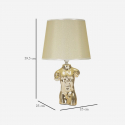 Lampada da comodino in ceramica con paralume Glam Man