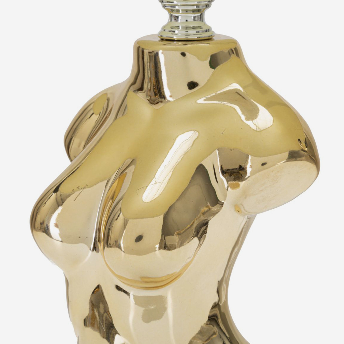 Lampada da comodino in ceramica con paralume Glam Woman