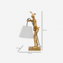 Lampada da tavolo decorativa con paralume Rabbit