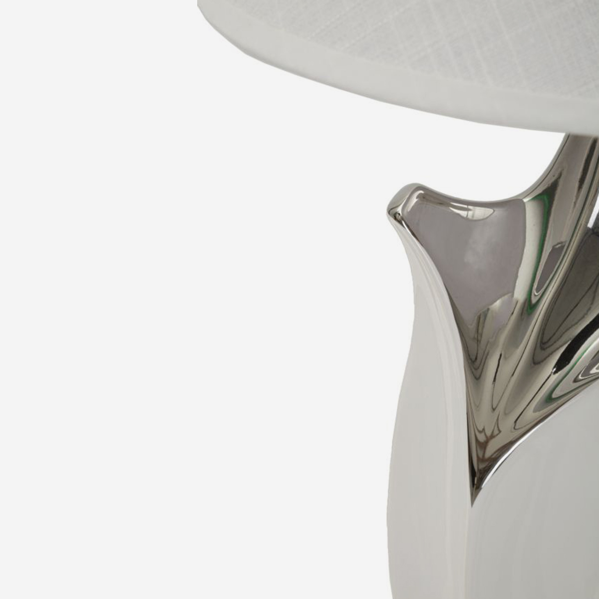Lampada da tavolo in ceramica con paralume Shiney