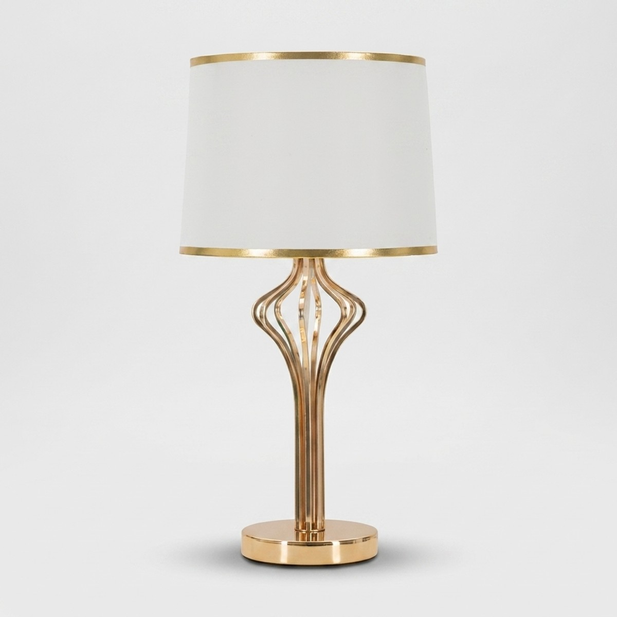 Lampada da tavolo con paralume in tessuto Slimmy