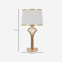 Lampada da tavolo con paralume in tessuto Slimmy