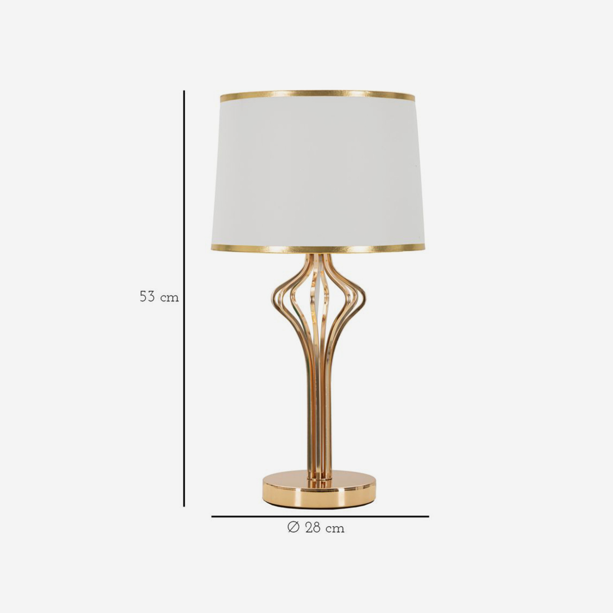 Lampada da tavolo con paralume in tessuto Slimmy