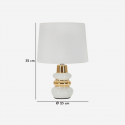 Lampada da tavolo in ceramica con paralume Liara