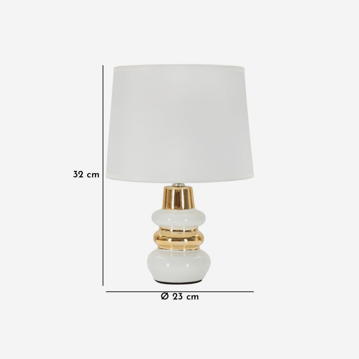 Lámpara de mesa de cerámica con pantalla Liara