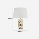 Lampada da tavolo in ceramica con paralume Florida