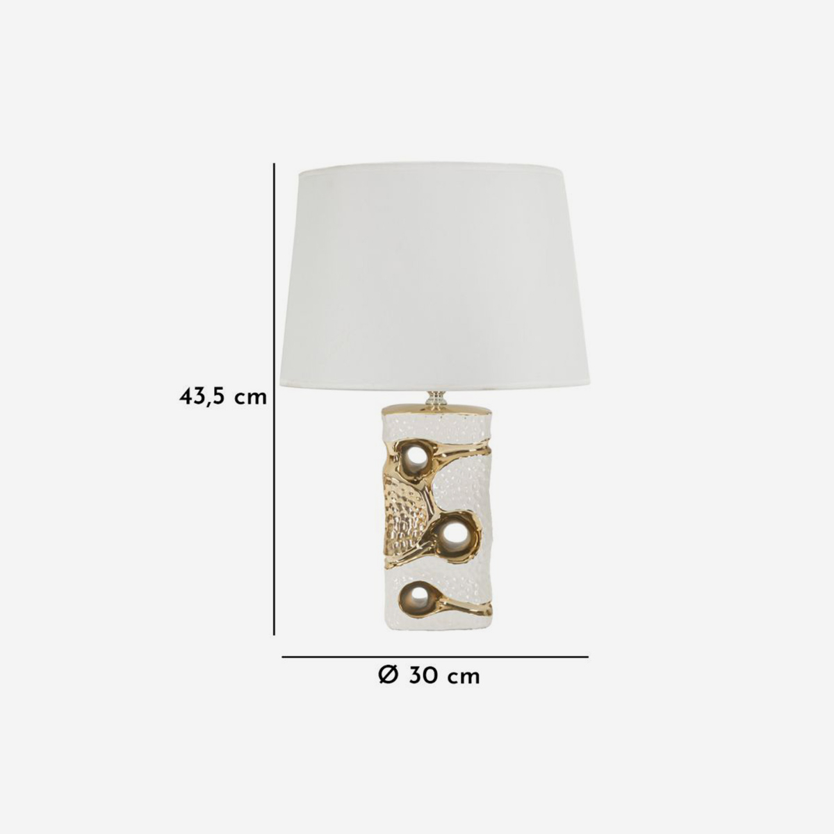 Lámpara de mesa de cerámica con pantalla Florida