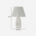 Lámpara de mesa de cerámica con pantalla Emmi