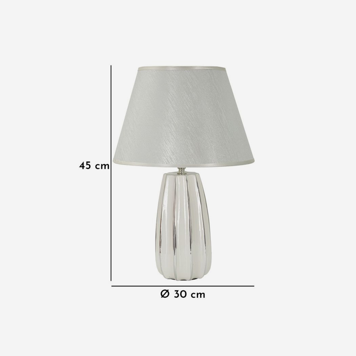 Lámpara de mesa de cerámica con pantalla Emmi