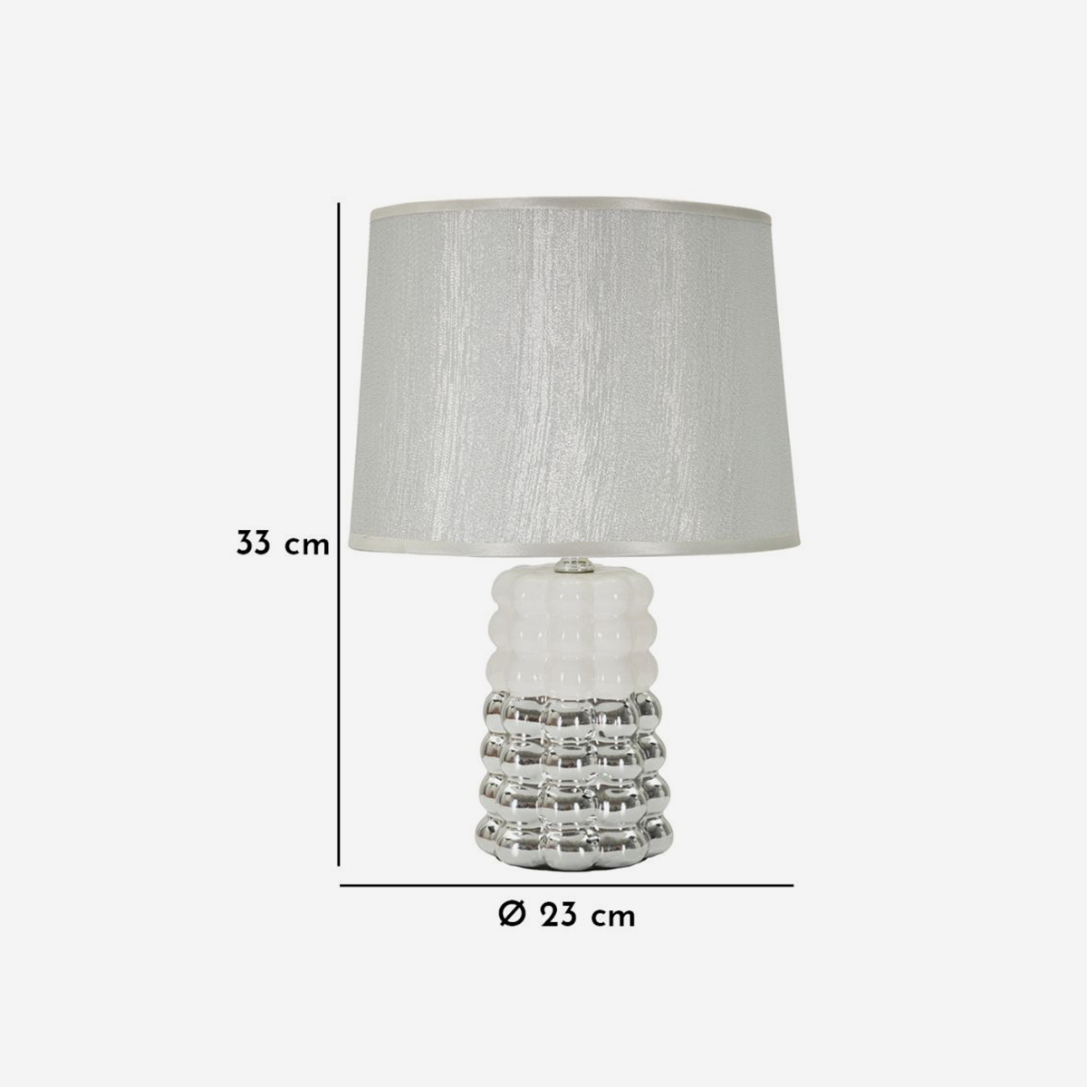 Lampada da tavolo in ceramica e tessuto Lace