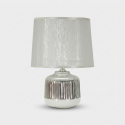 Lampada da tavolo in ceramica con paralume Lucina