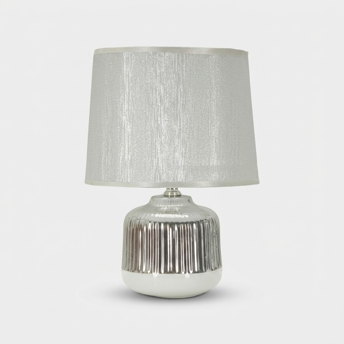 Lampada da tavolo in ceramica con paralume Lucina