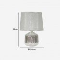 Lampada da tavolo in ceramica con paralume Lucina
